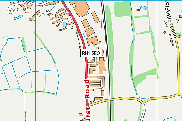 RH1 5EQ map - OS VectorMap District (Ordnance Survey)