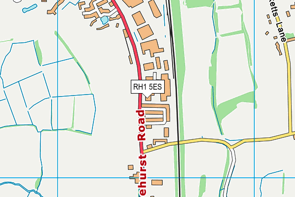 RH1 5ES map - OS VectorMap District (Ordnance Survey)