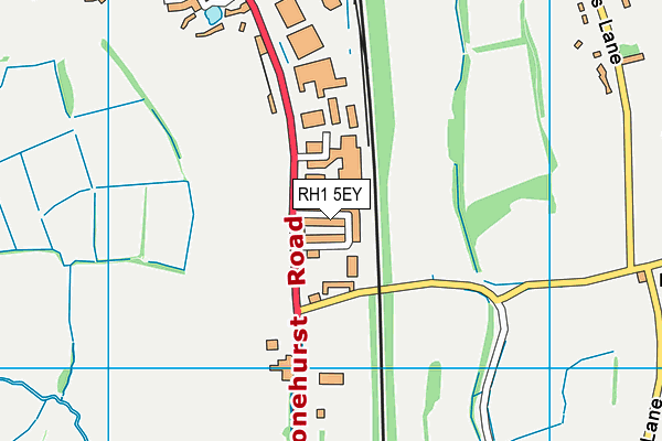 RH1 5EY map - OS VectorMap District (Ordnance Survey)