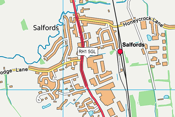 RH1 5GL map - OS VectorMap District (Ordnance Survey)