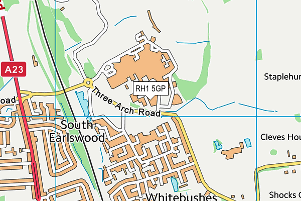 RH1 5GP map - OS VectorMap District (Ordnance Survey)