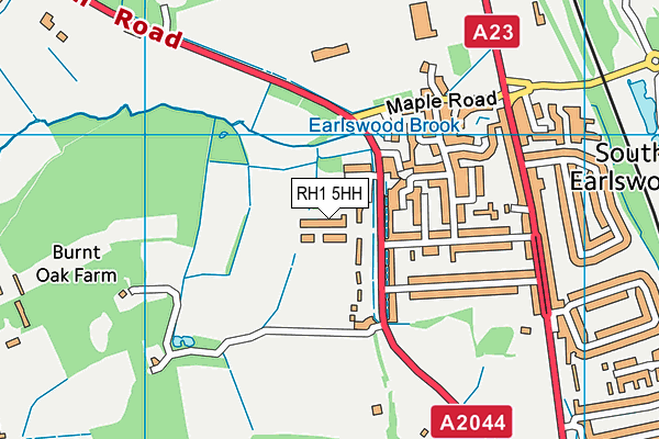 RH1 5HH map - OS VectorMap District (Ordnance Survey)