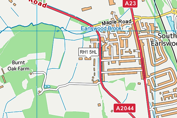 RH1 5HL map - OS VectorMap District (Ordnance Survey)