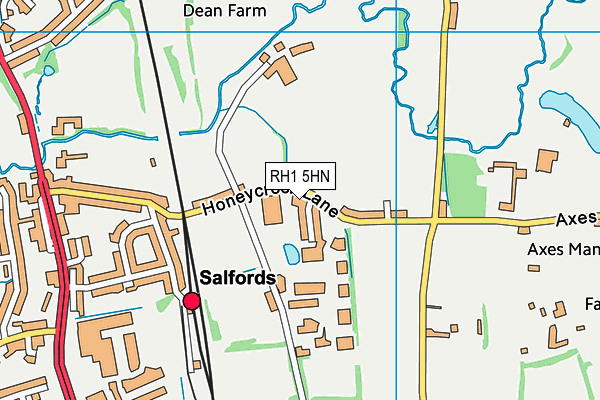 RH1 5HN map - OS VectorMap District (Ordnance Survey)