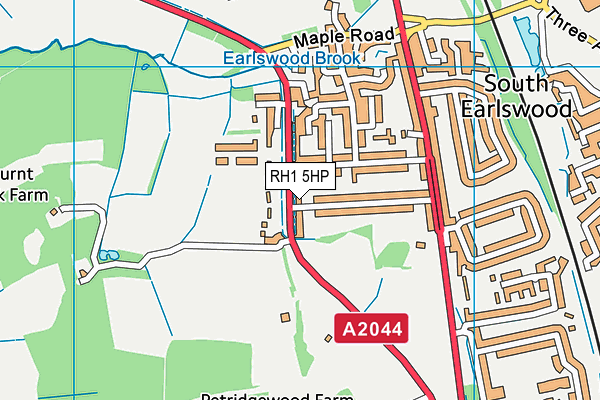 RH1 5HP map - OS VectorMap District (Ordnance Survey)