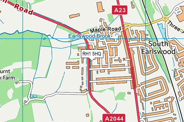 RH1 5HQ map - OS VectorMap District (Ordnance Survey)