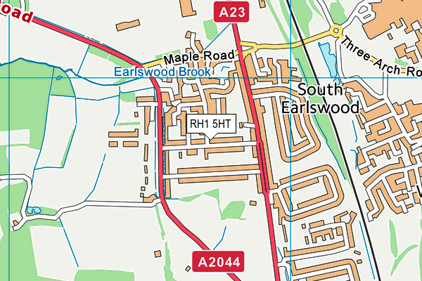 RH1 5HT map - OS VectorMap District (Ordnance Survey)