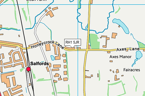 RH1 5JR map - OS VectorMap District (Ordnance Survey)