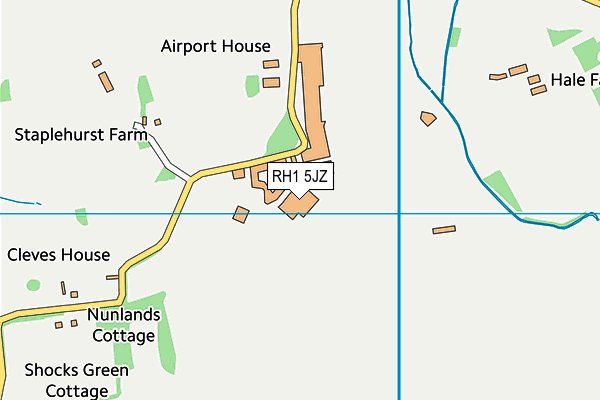 RH1 5JZ map - OS VectorMap District (Ordnance Survey)