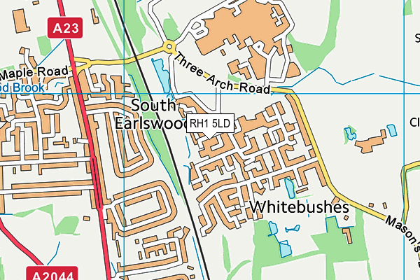 RH1 5LD map - OS VectorMap District (Ordnance Survey)