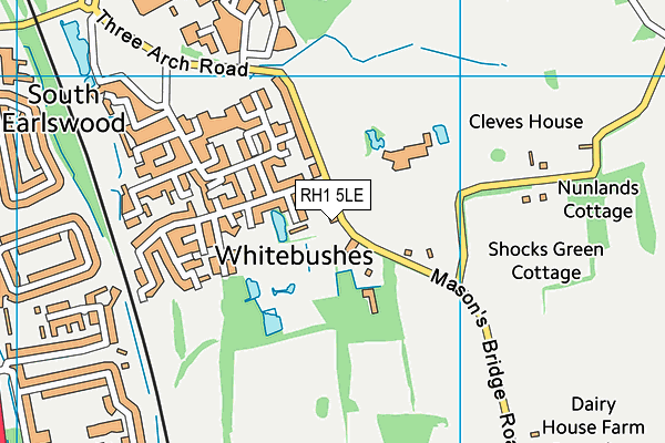 RH1 5LE map - OS VectorMap District (Ordnance Survey)