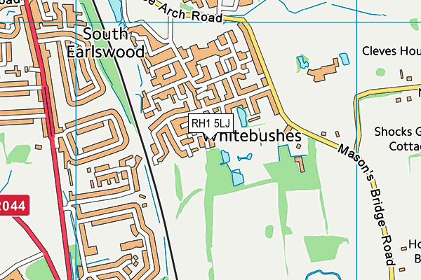 RH1 5LJ map - OS VectorMap District (Ordnance Survey)