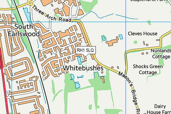 RH1 5LQ map - OS VectorMap District (Ordnance Survey)