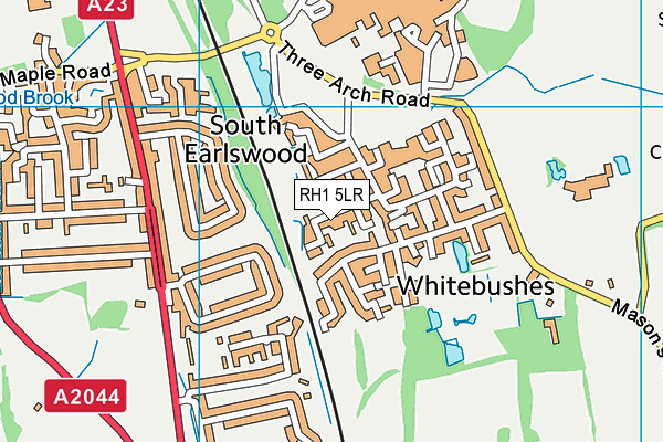 RH1 5LR map - OS VectorMap District (Ordnance Survey)