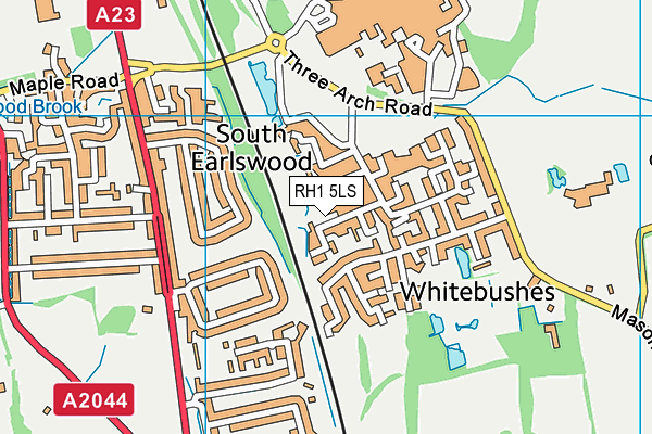 RH1 5LS map - OS VectorMap District (Ordnance Survey)
