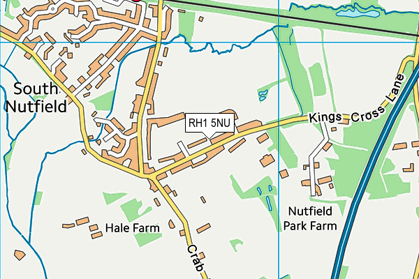 RH1 5NU map - OS VectorMap District (Ordnance Survey)