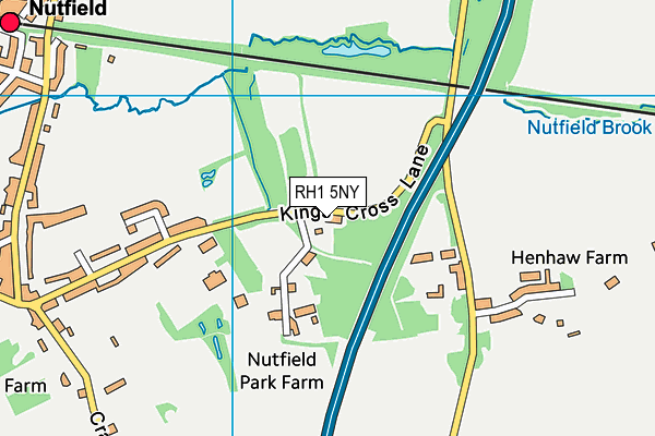 RH1 5NY map - OS VectorMap District (Ordnance Survey)