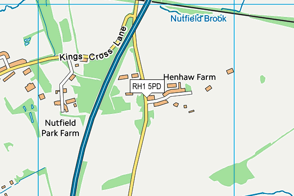 RH1 5PD map - OS VectorMap District (Ordnance Survey)