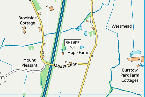 RH1 5PE map - OS VectorMap District (Ordnance Survey)