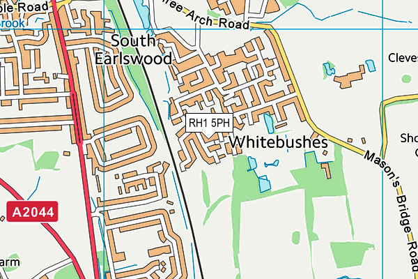 RH1 5PH map - OS VectorMap District (Ordnance Survey)