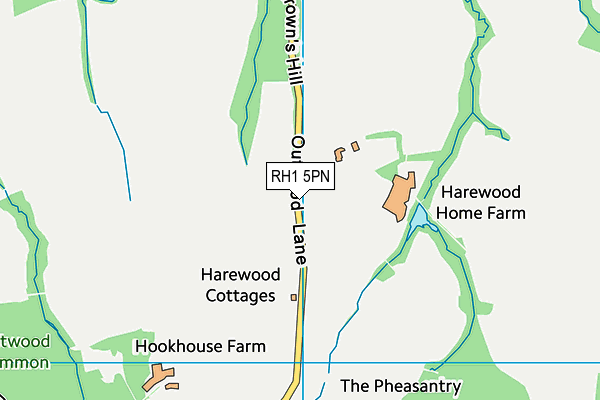 RH1 5PN map - OS VectorMap District (Ordnance Survey)