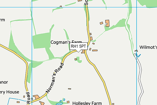 RH1 5PT map - OS VectorMap District (Ordnance Survey)