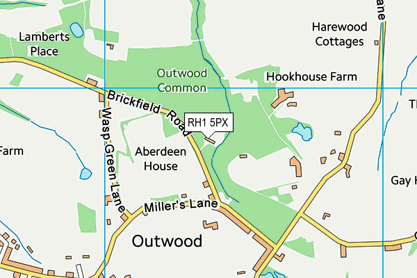 RH1 5PX map - OS VectorMap District (Ordnance Survey)