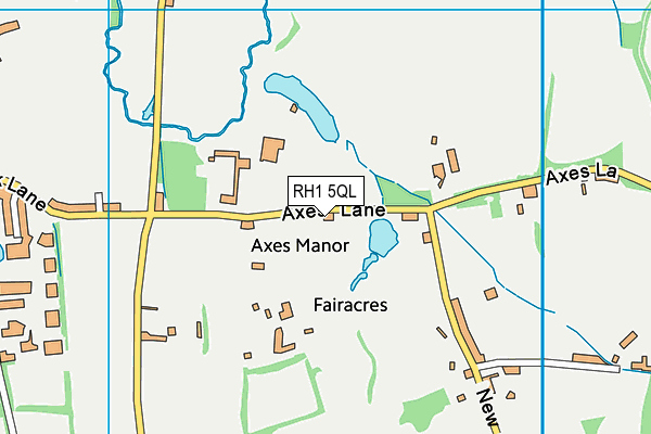 RH1 5QL map - OS VectorMap District (Ordnance Survey)