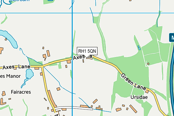 RH1 5QN map - OS VectorMap District (Ordnance Survey)