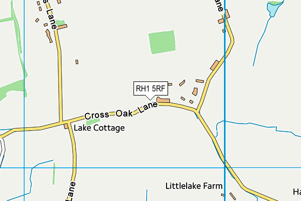 RH1 5RF map - OS VectorMap District (Ordnance Survey)