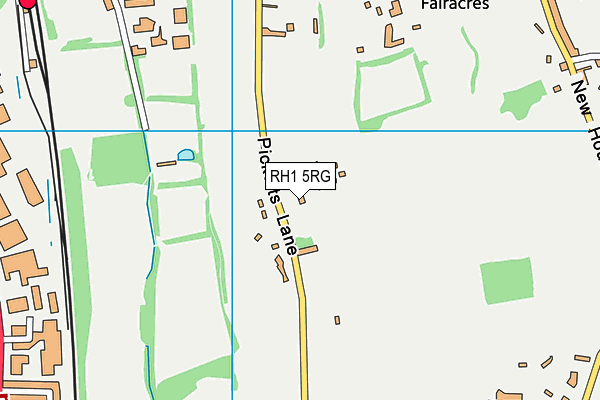 RH1 5RG map - OS VectorMap District (Ordnance Survey)