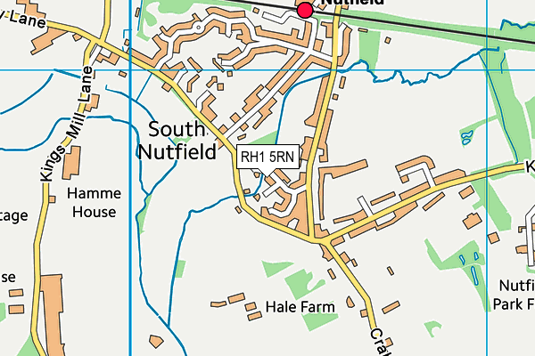 RH1 5RN map - OS VectorMap District (Ordnance Survey)