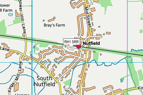 RH1 5RR map - OS VectorMap District (Ordnance Survey)