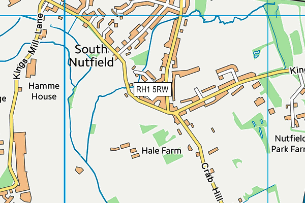 RH1 5RW map - OS VectorMap District (Ordnance Survey)