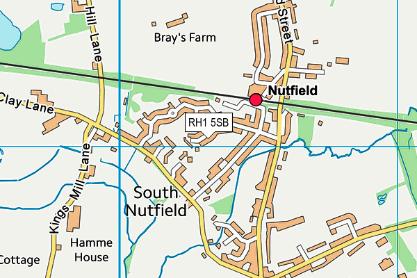 RH1 5SB map - OS VectorMap District (Ordnance Survey)