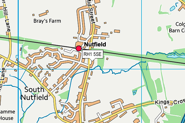 South Nutfield Cricket Club map (RH1 5SE) - OS VectorMap District (Ordnance Survey)