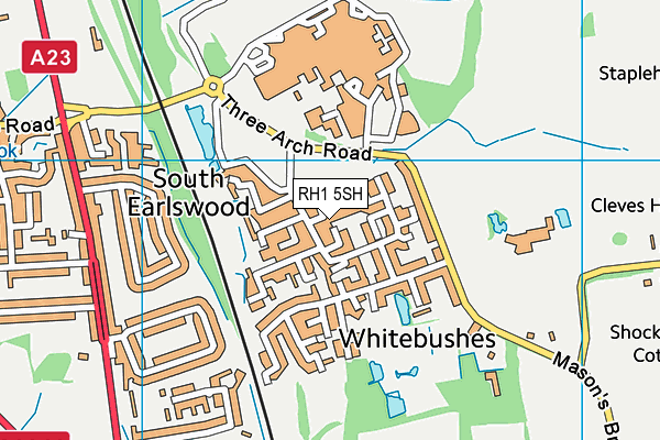 RH1 5SH map - OS VectorMap District (Ordnance Survey)