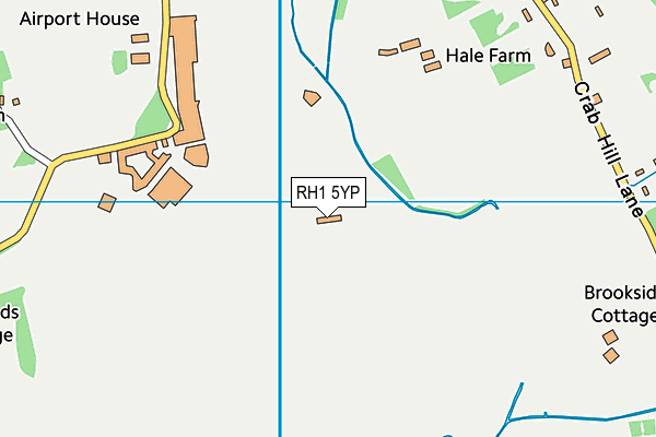 RH1 5YP map - OS VectorMap District (Ordnance Survey)