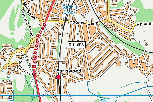 RH1 6DS map - OS VectorMap District (Ordnance Survey)