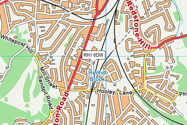 RH1 6DW map - OS VectorMap District (Ordnance Survey)