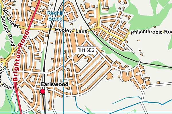 RH1 6EG map - OS VectorMap District (Ordnance Survey)