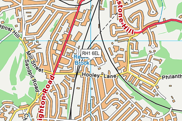 RH1 6EL map - OS VectorMap District (Ordnance Survey)