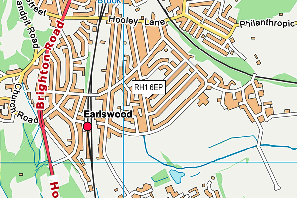 RH1 6EP map - OS VectorMap District (Ordnance Survey)