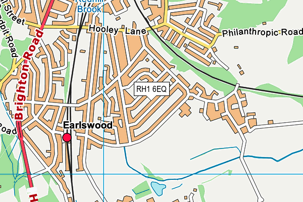 RH1 6EQ map - OS VectorMap District (Ordnance Survey)