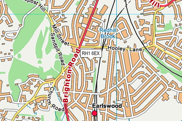 RH1 6EX map - OS VectorMap District (Ordnance Survey)