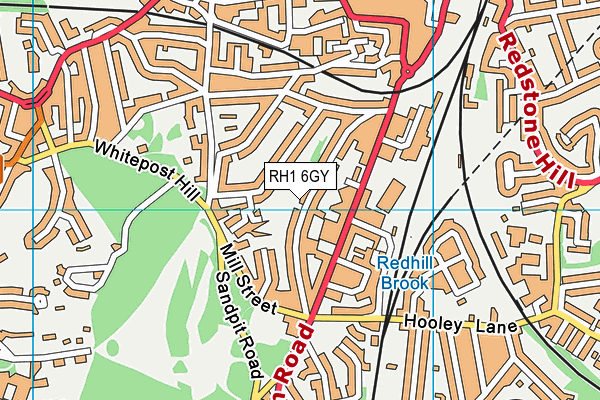 RH1 6GY map - OS VectorMap District (Ordnance Survey)