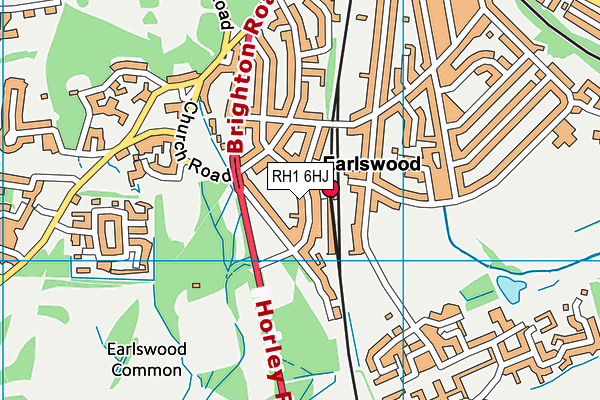 RH1 6HJ map - OS VectorMap District (Ordnance Survey)