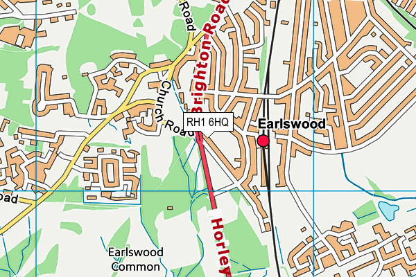 RH1 6HQ map - OS VectorMap District (Ordnance Survey)