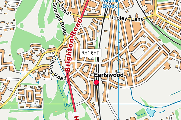 RH1 6HT map - OS VectorMap District (Ordnance Survey)