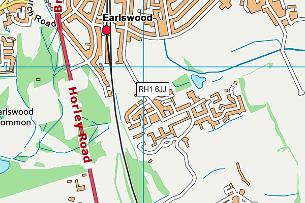 RH1 6JJ map - OS VectorMap District (Ordnance Survey)